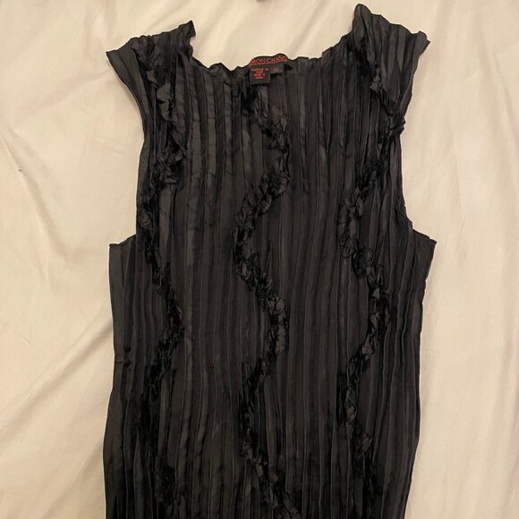 Vintage black pleated top - Picture 3 of 4